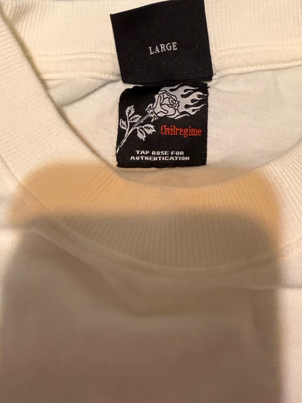Civil Regime Limited Release Men’s "Insecure" White Graphic T-Shirt, Size L - Picture 3 of 5